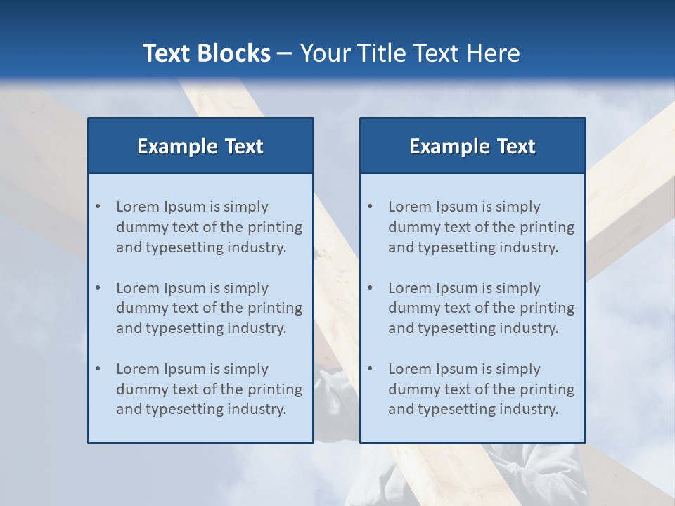 Male Workman Wooden PowerPoint Template