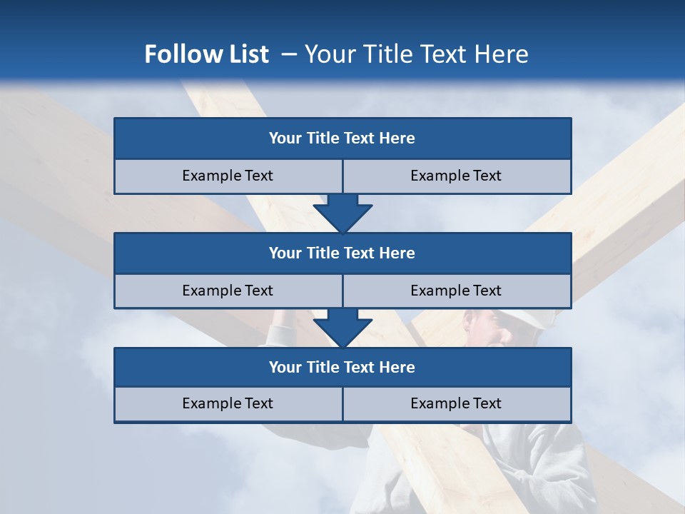 Male Workman Wooden PowerPoint Template