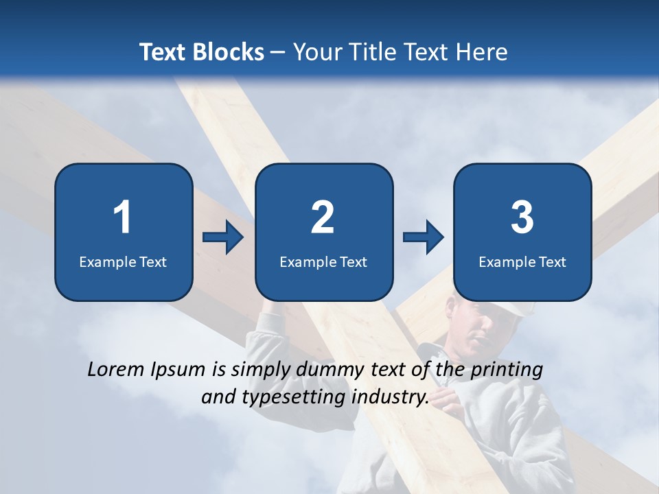 Male Workman Wooden PowerPoint Template