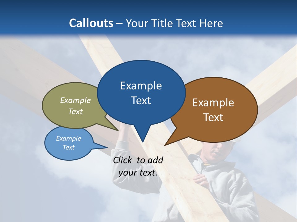 Male Workman Wooden PowerPoint Template