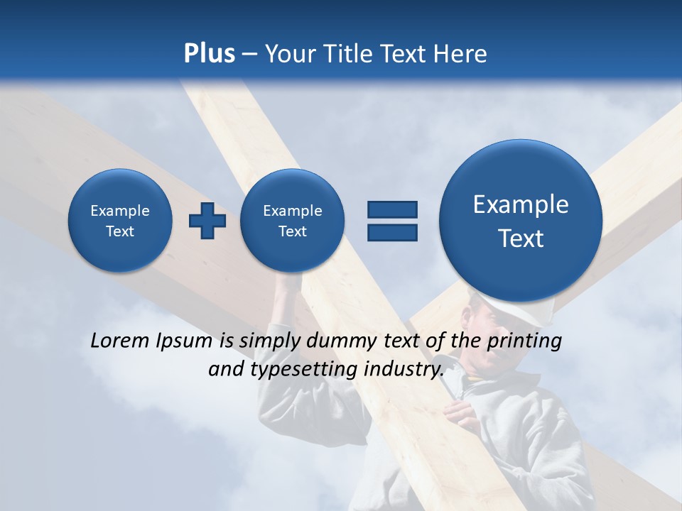 Male Workman Wooden PowerPoint Template