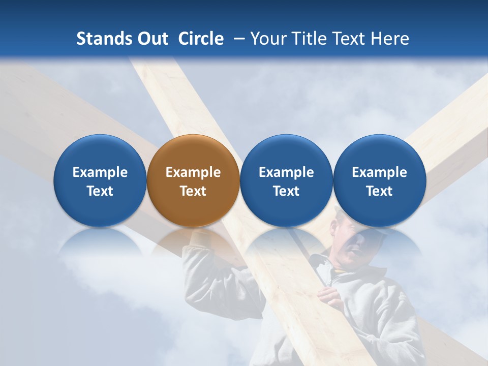 Male Workman Wooden PowerPoint Template