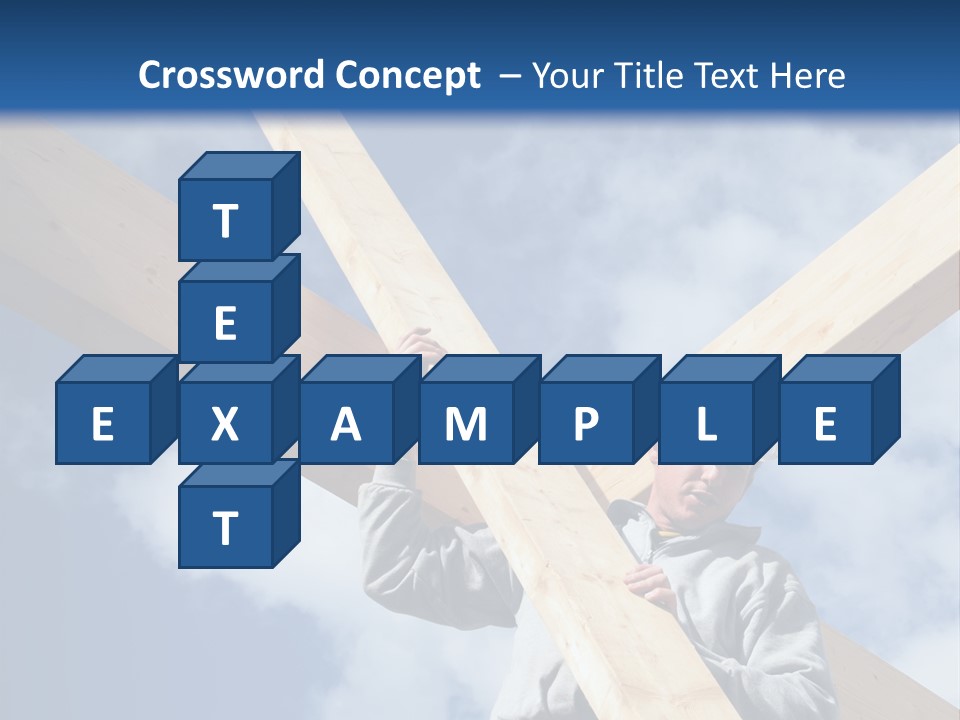 Male Workman Wooden PowerPoint Template