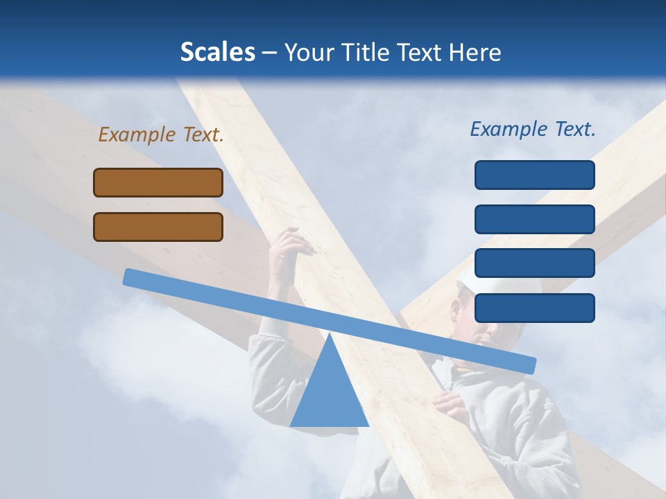 Male Workman Wooden PowerPoint Template