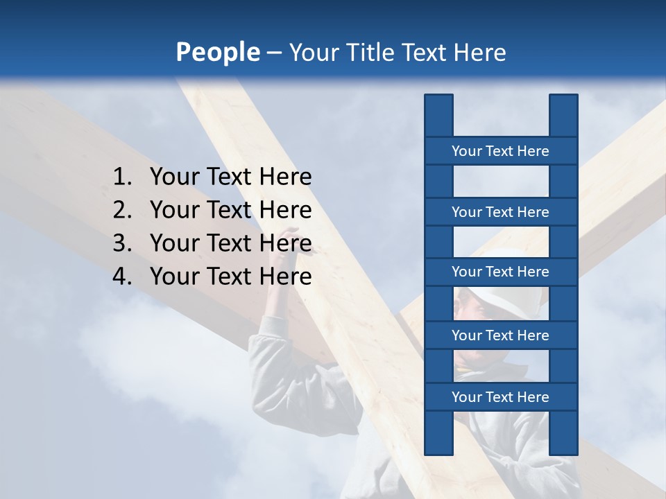 Male Workman Wooden PowerPoint Template