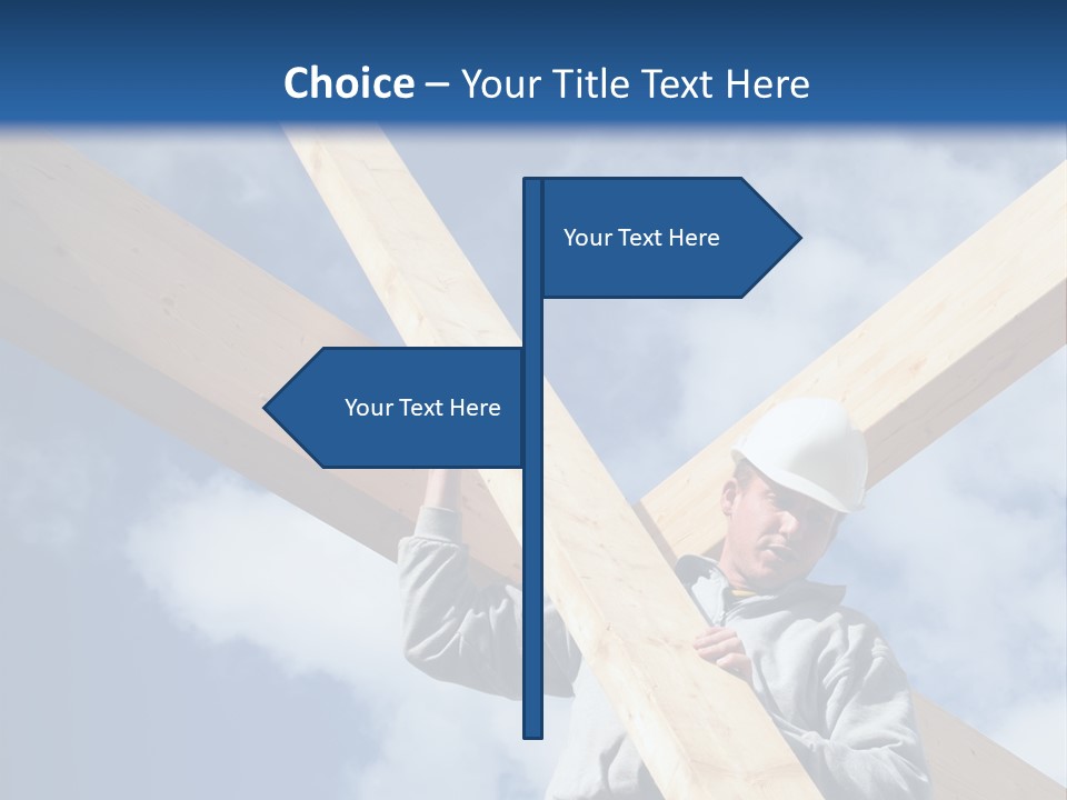 Male Workman Wooden PowerPoint Template