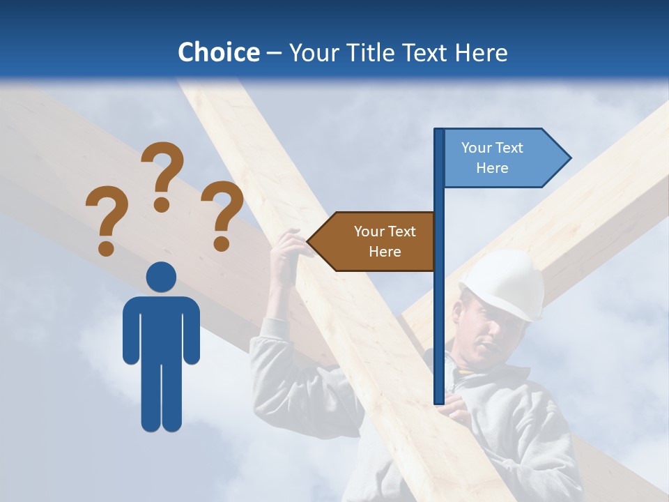 Male Workman Wooden PowerPoint Template