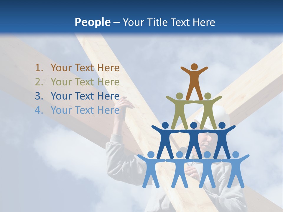 Male Workman Wooden PowerPoint Template