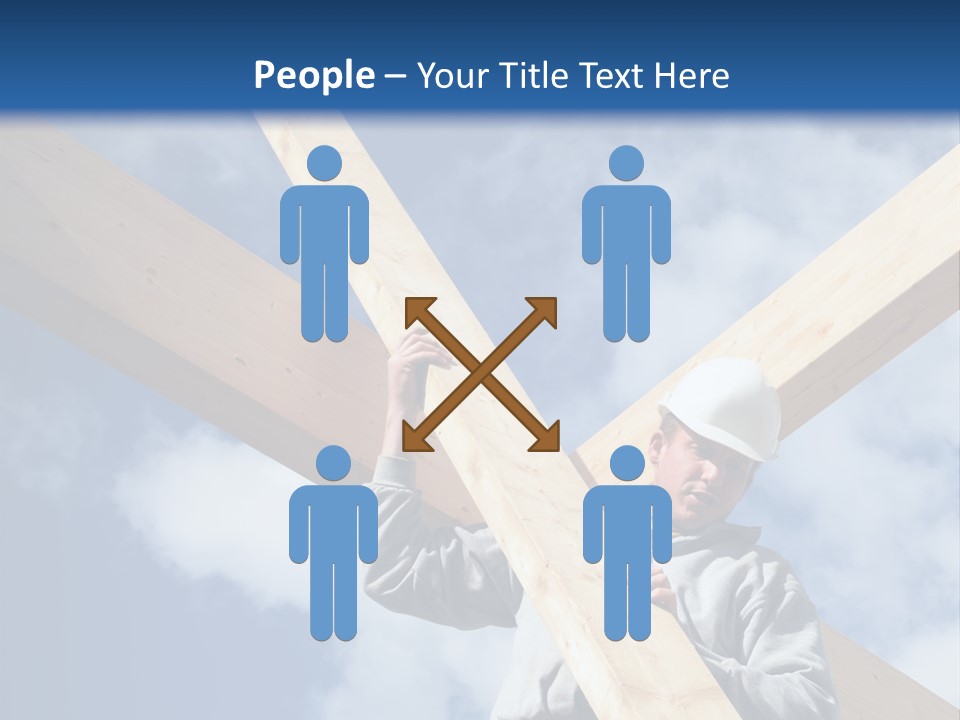 Male Workman Wooden PowerPoint Template