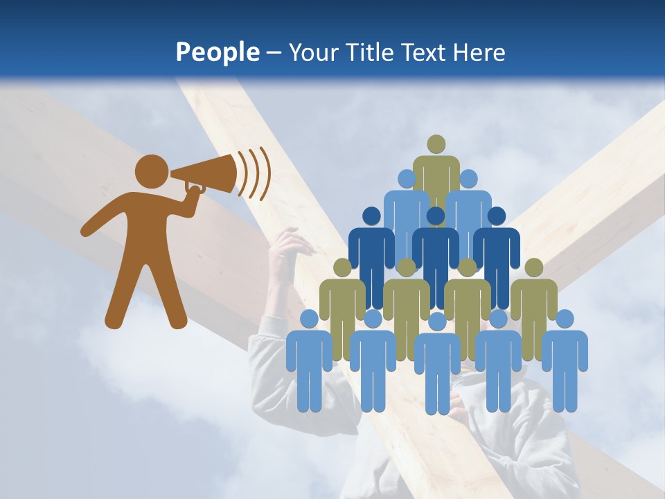 Male Workman Wooden PowerPoint Template