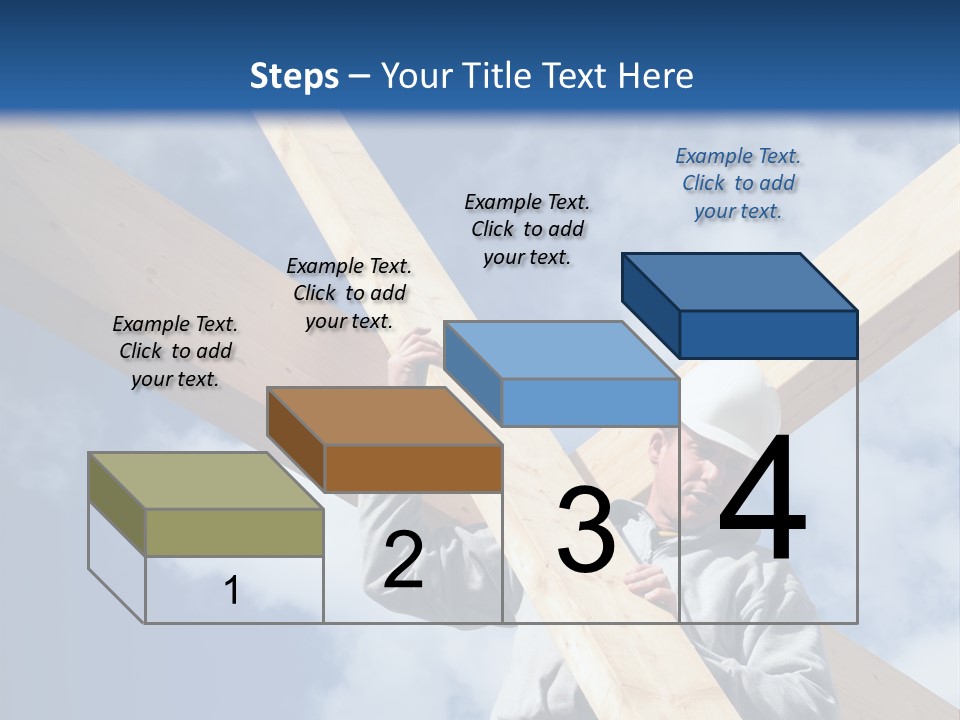 Male Workman Wooden PowerPoint Template