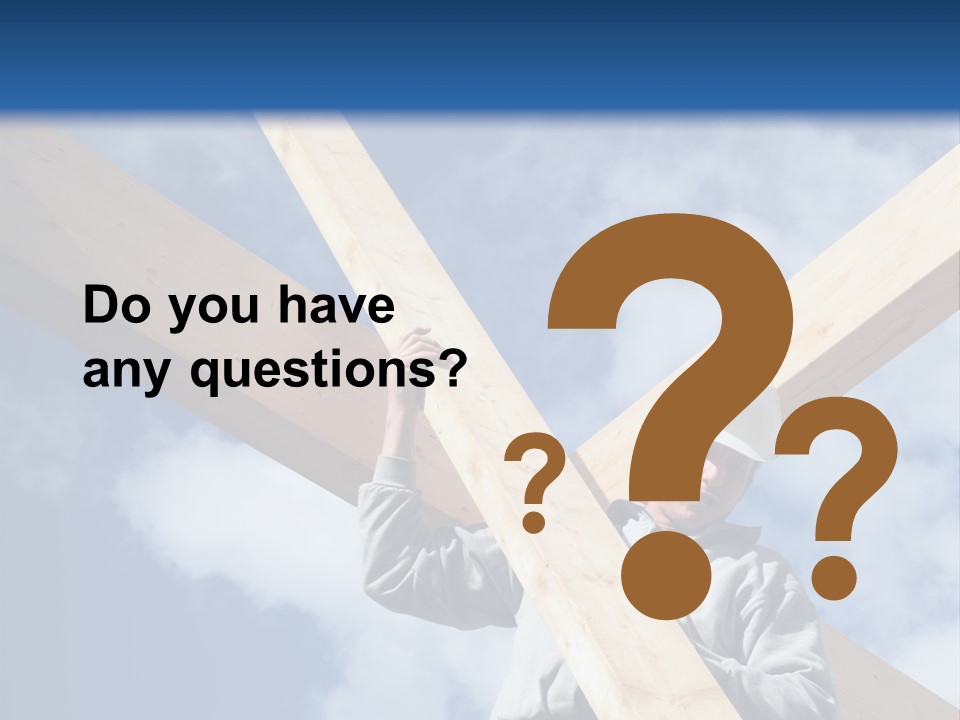 Male Workman Wooden PowerPoint Template