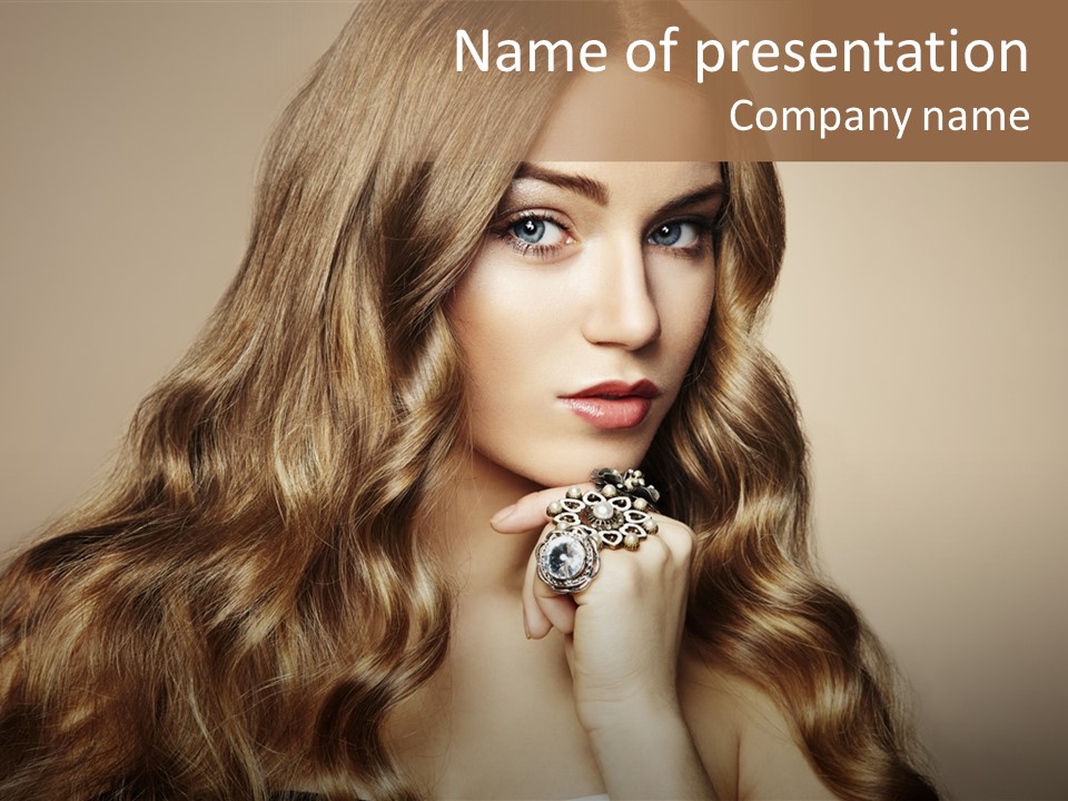 Bead White Womanly PowerPoint Template