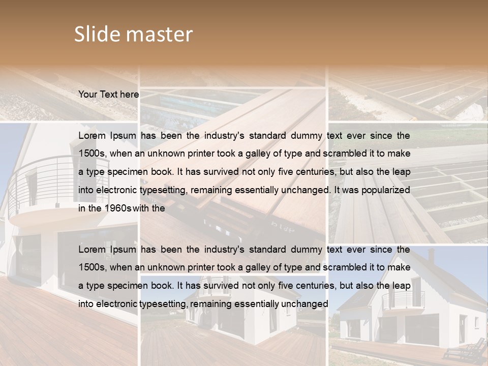 Construction Structure Pose PowerPoint Template