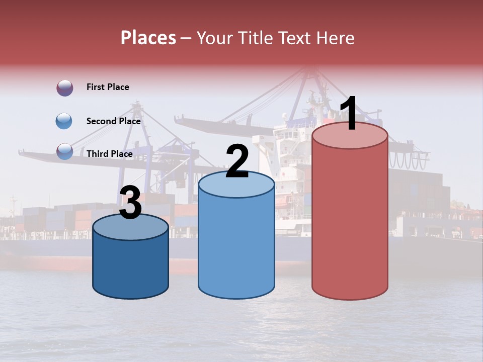 Deliver Unloading Blue PowerPoint Template