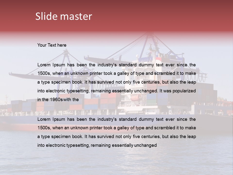 Deliver Unloading Blue PowerPoint Template