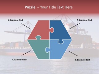 Deliver Unloading Blue PowerPoint Template