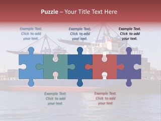 Deliver Unloading Blue PowerPoint Template