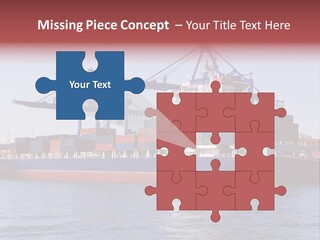 Deliver Unloading Blue PowerPoint Template