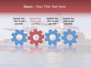 Deliver Unloading Blue PowerPoint Template