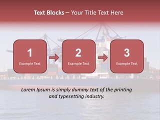 Deliver Unloading Blue PowerPoint Template