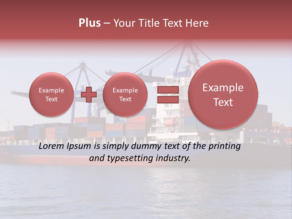 Deliver Unloading Blue PowerPoint Template