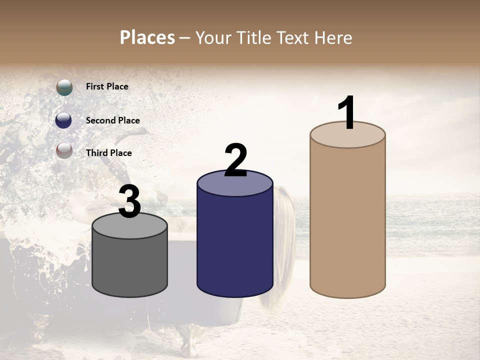 Bathroom Blonde Explosion PowerPoint Template