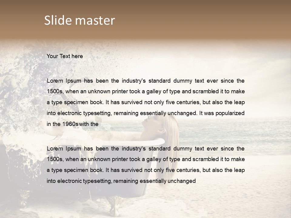 Bathroom Blonde Explosion PowerPoint Template