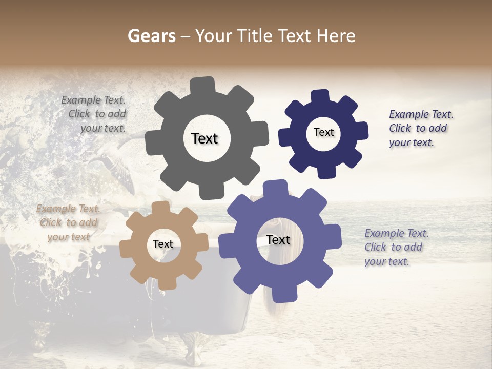 Bathroom Blonde Explosion PowerPoint Template