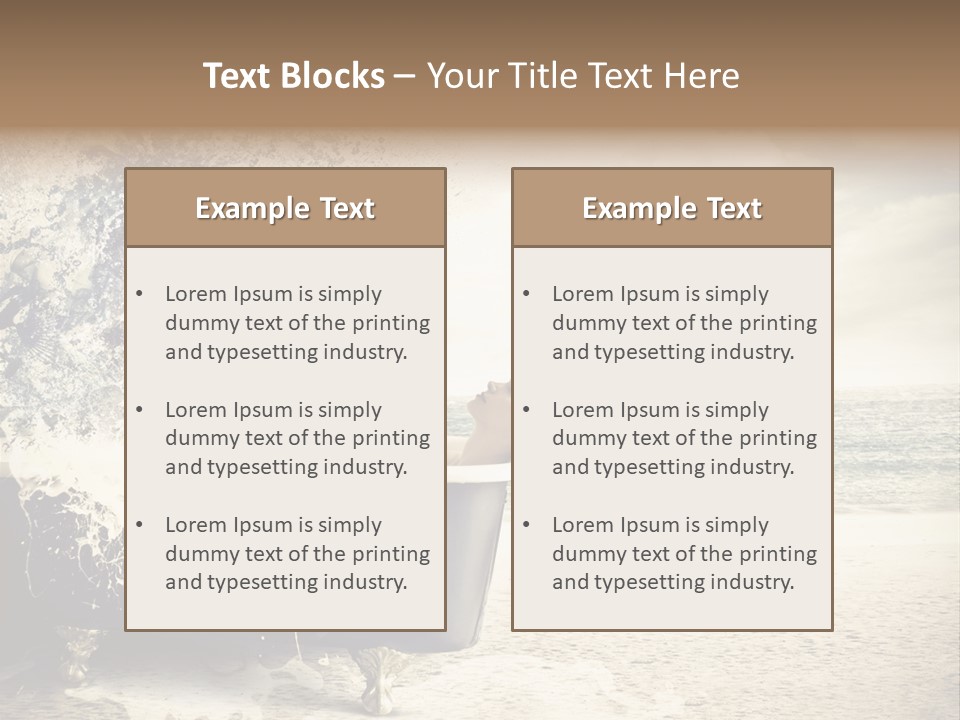 Bathroom Blonde Explosion PowerPoint Template