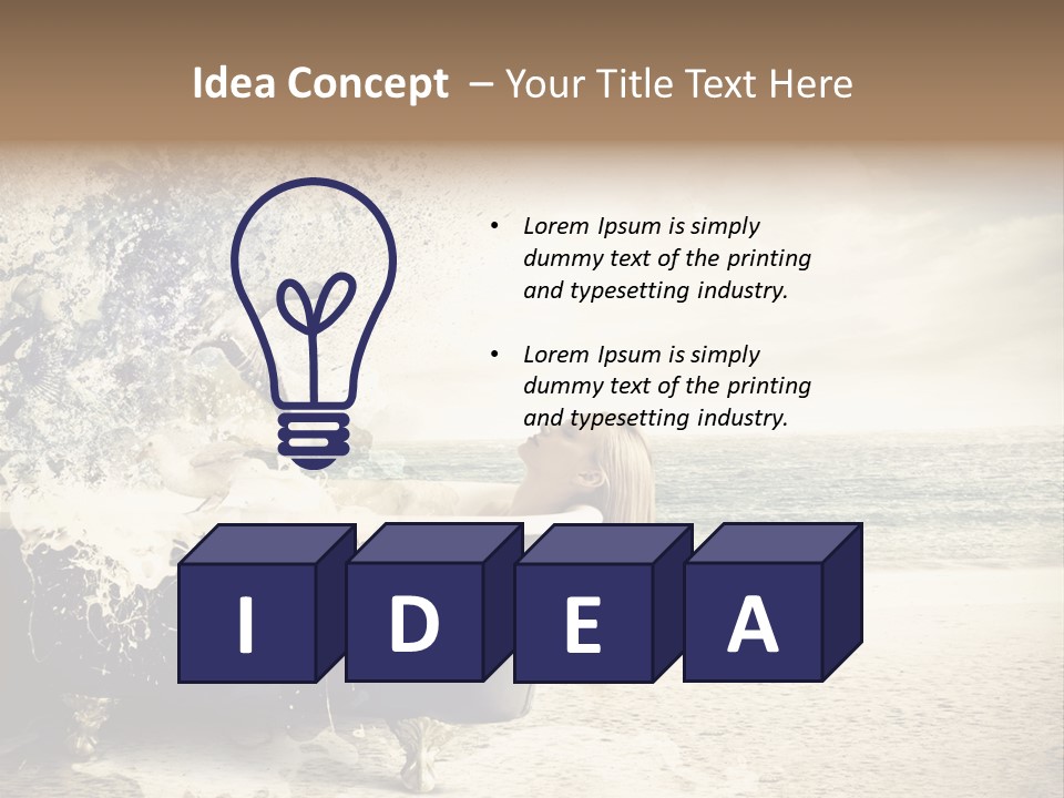 Bathroom Blonde Explosion PowerPoint Template