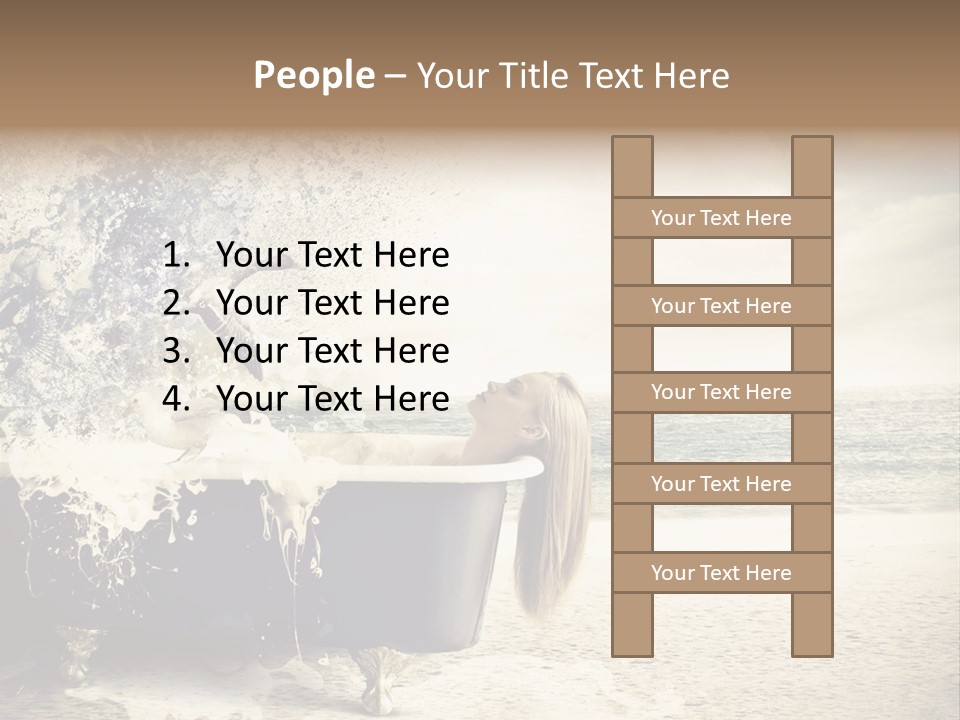 Bathroom Blonde Explosion PowerPoint Template