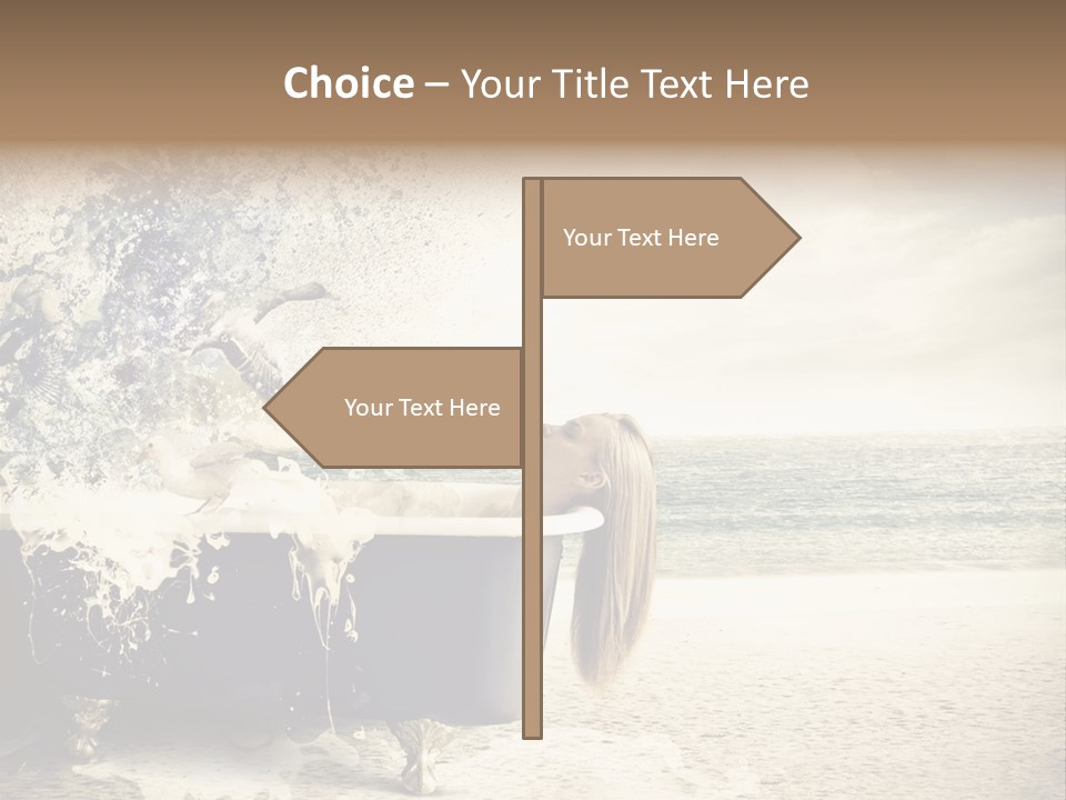 Bathroom Blonde Explosion PowerPoint Template