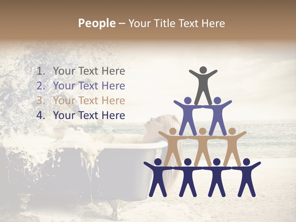 Bathroom Blonde Explosion PowerPoint Template