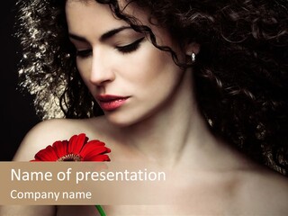 Portrait Curly Hair Studio PowerPoint Template