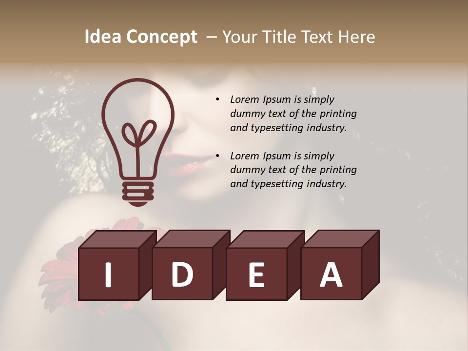 Portrait Curly Hair Studio PowerPoint Template