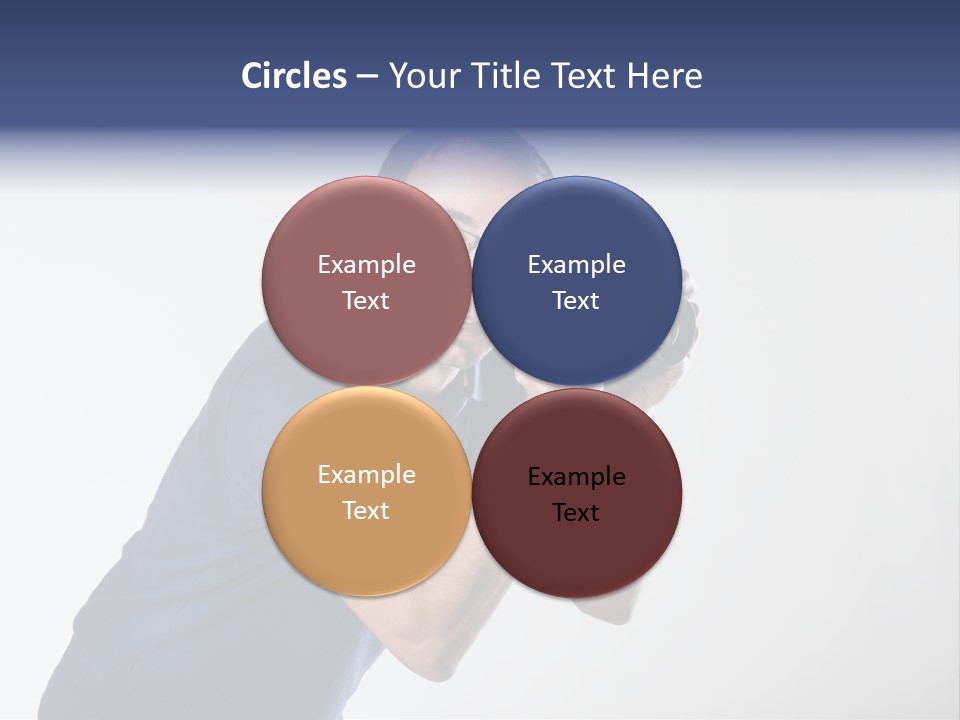 Glasses Person Holding PowerPoint Template