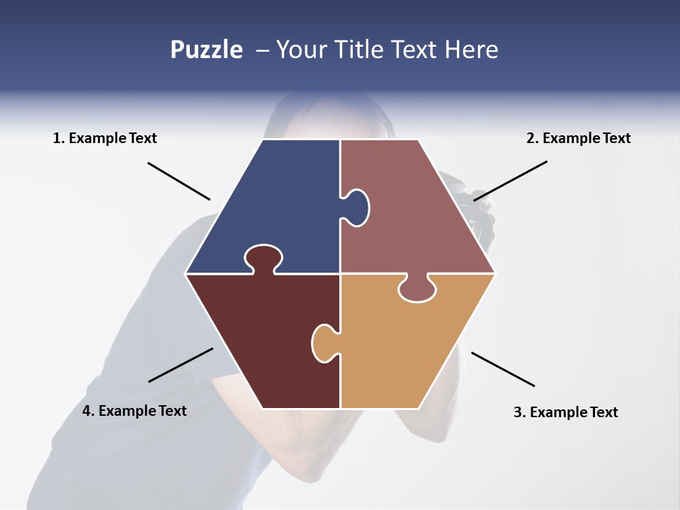 Glasses Person Holding PowerPoint Template