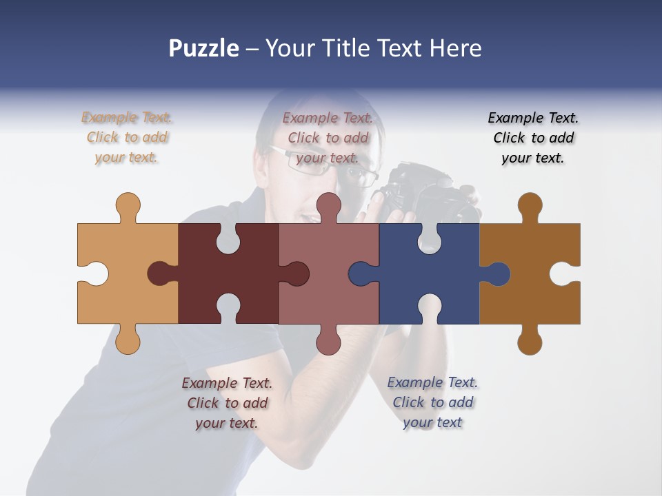 Glasses Person Holding PowerPoint Template