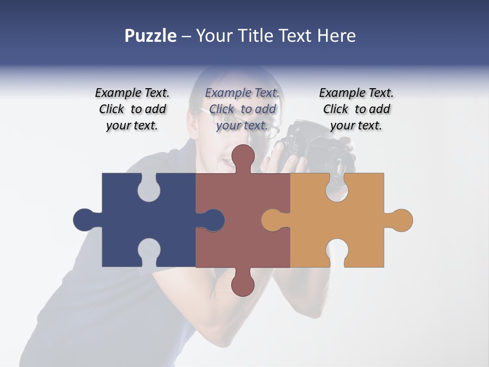 Glasses Person Holding PowerPoint Template