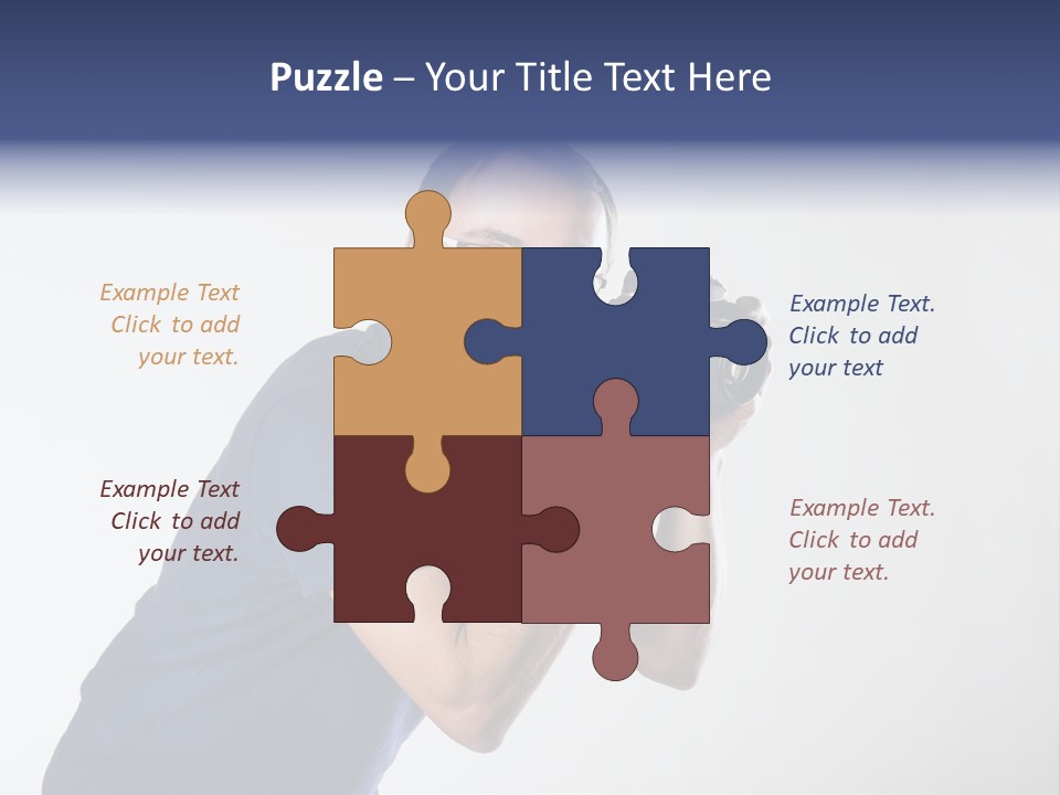 Glasses Person Holding PowerPoint Template