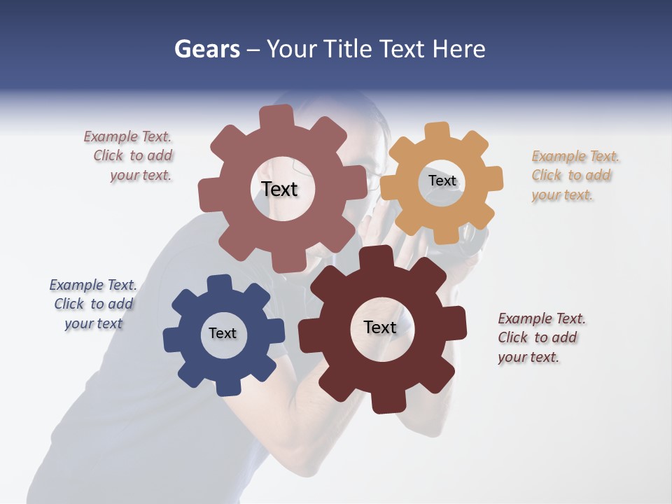 Glasses Person Holding PowerPoint Template