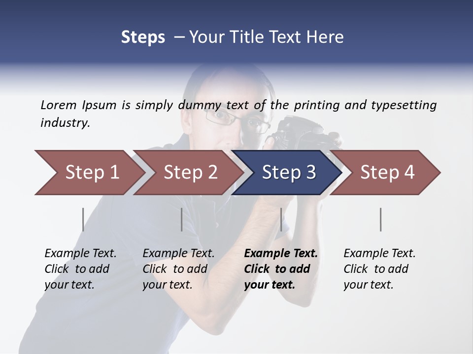 Glasses Person Holding PowerPoint Template