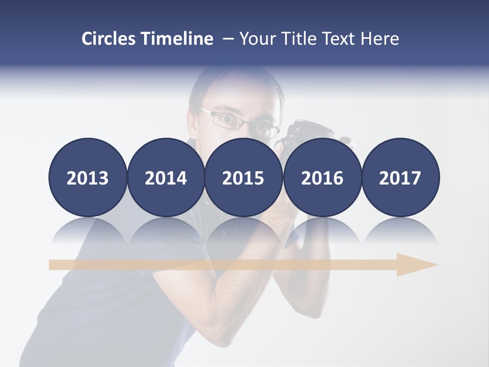 Glasses Person Holding PowerPoint Template