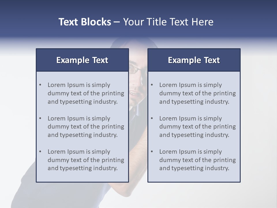 Glasses Person Holding PowerPoint Template
