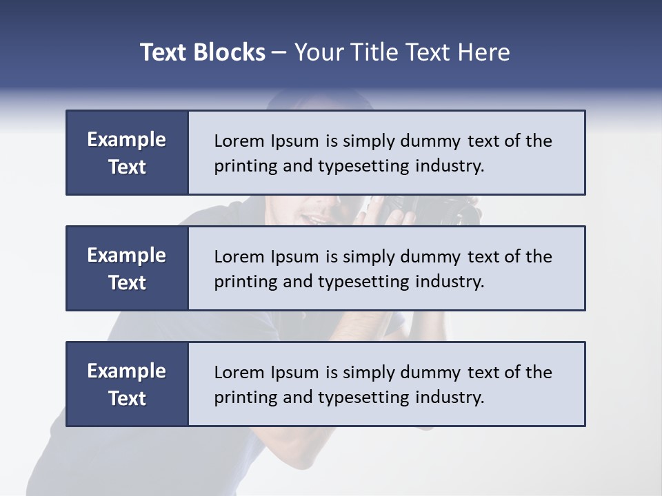 Glasses Person Holding PowerPoint Template