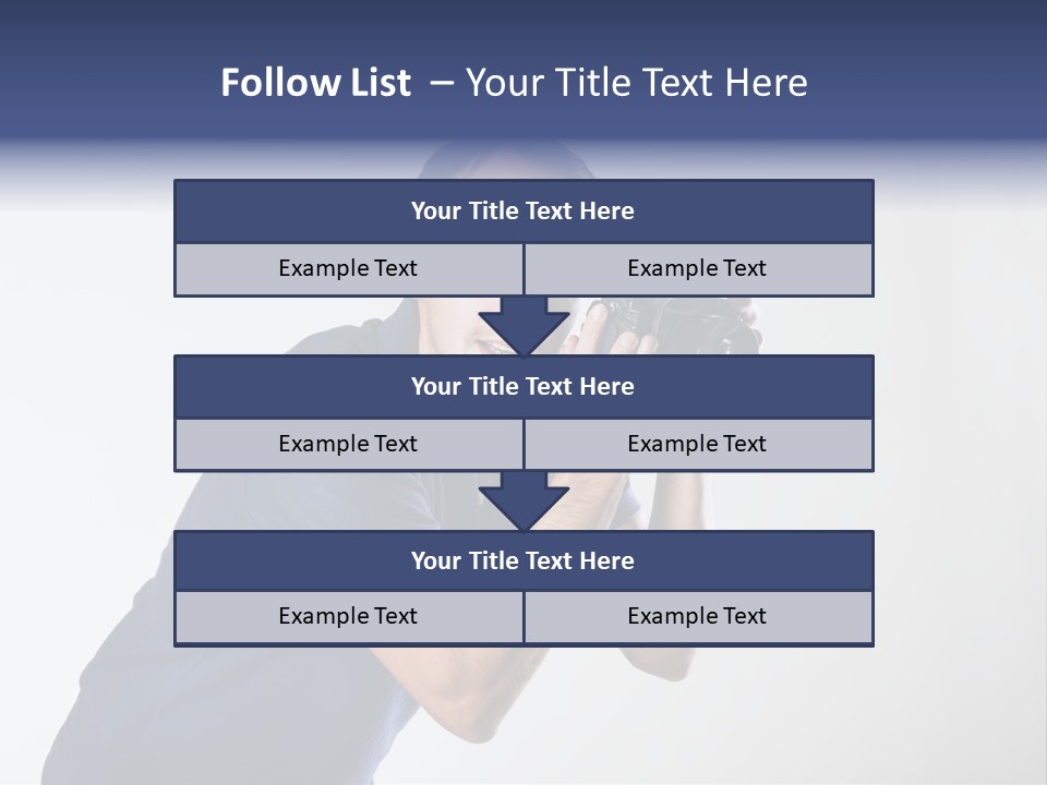 Glasses Person Holding PowerPoint Template