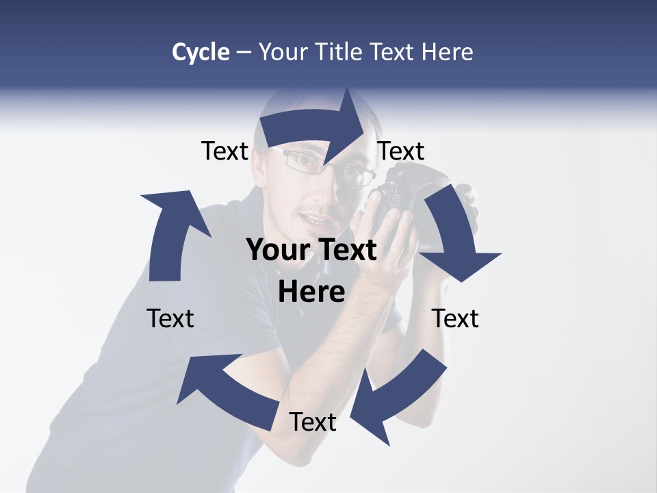 Glasses Person Holding PowerPoint Template