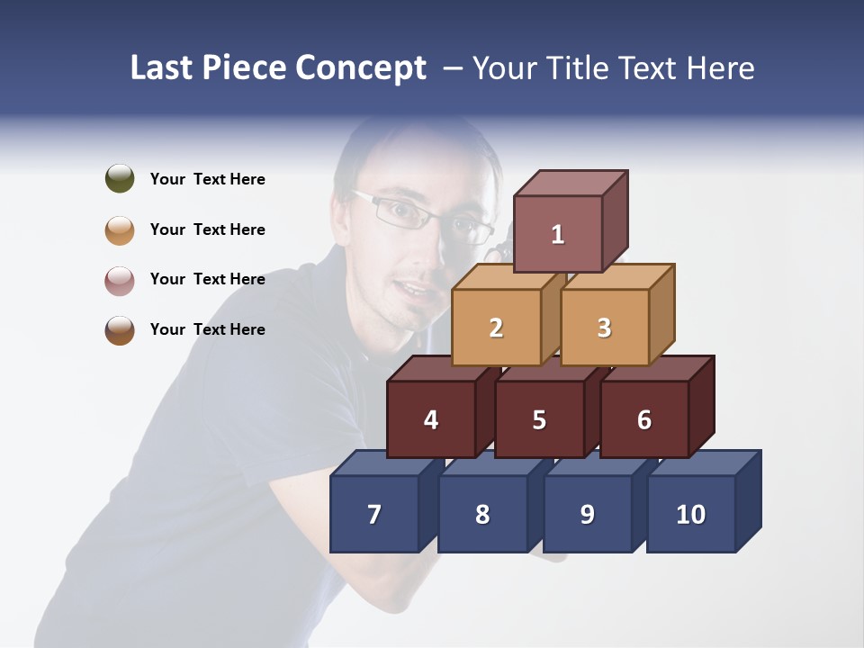 Glasses Person Holding PowerPoint Template
