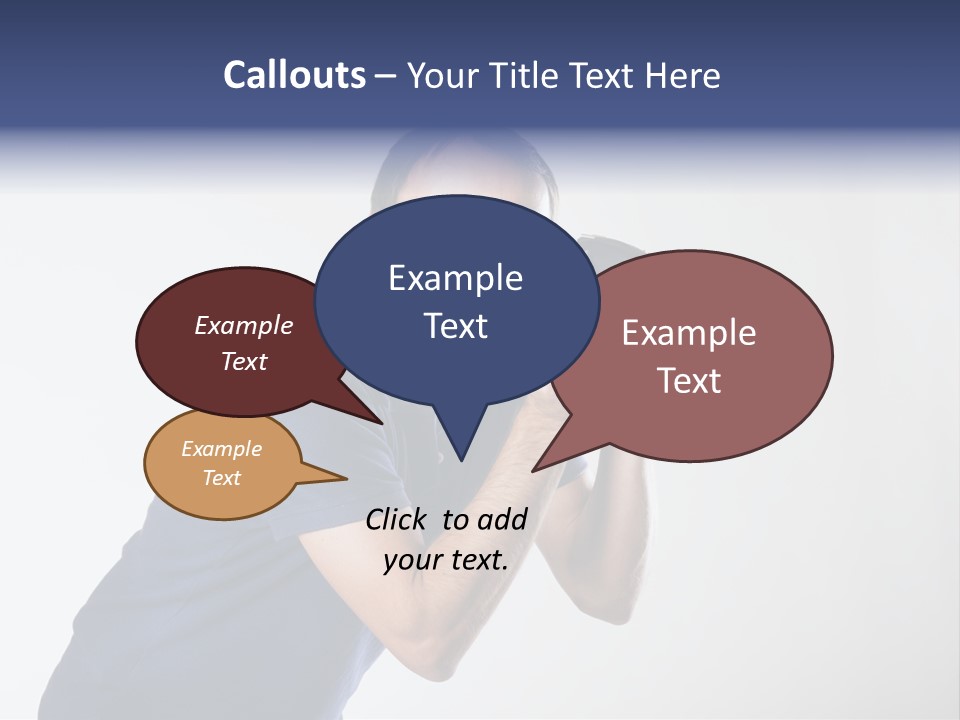 Glasses Person Holding PowerPoint Template